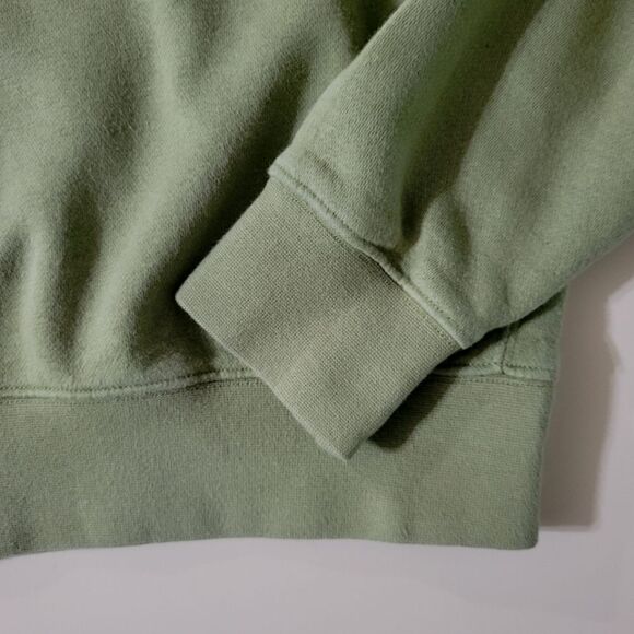 Nike Women’s Green Embroidered Long Sleeve Raw-edged Neck Sweatshirt - Picture 11 of 16